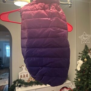 Pink and Purple Dog Puffer Jacket